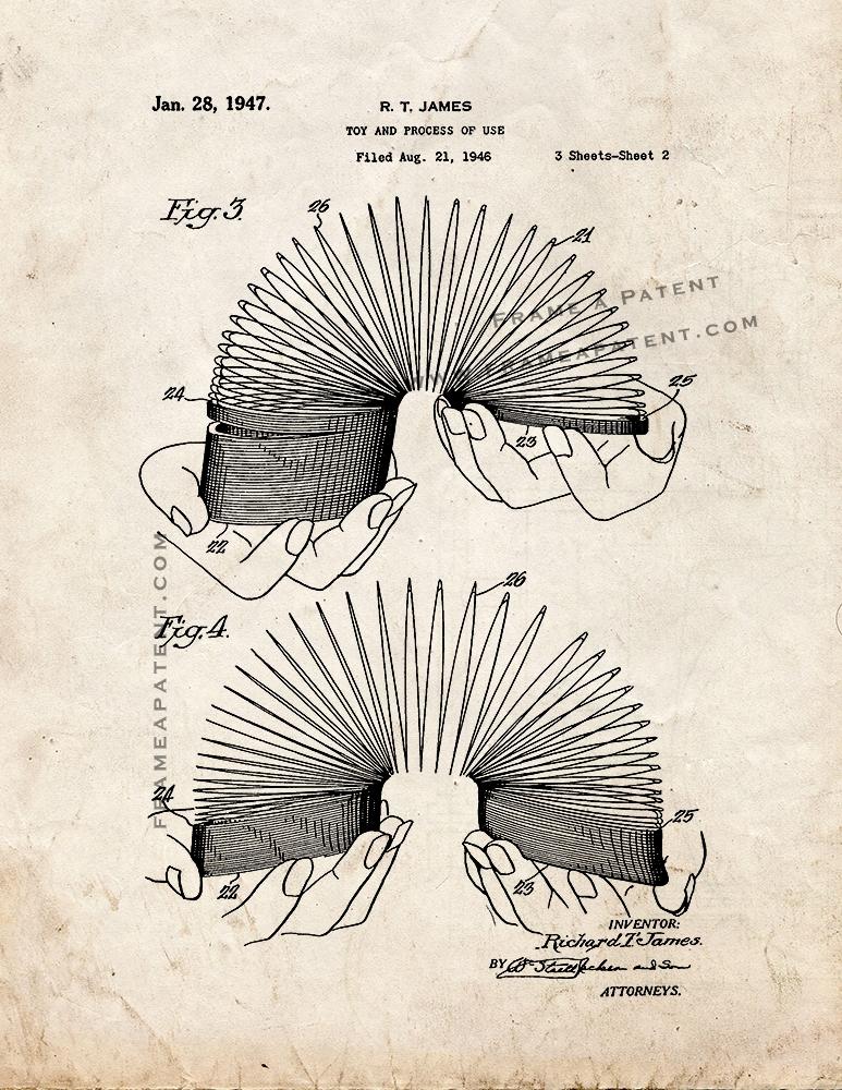 Slinky Patent Print Old Look