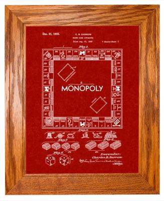 Framed Monopoly Patent Print
