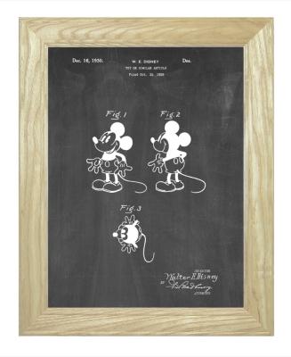 Framed Mickey Mouse Patent Print