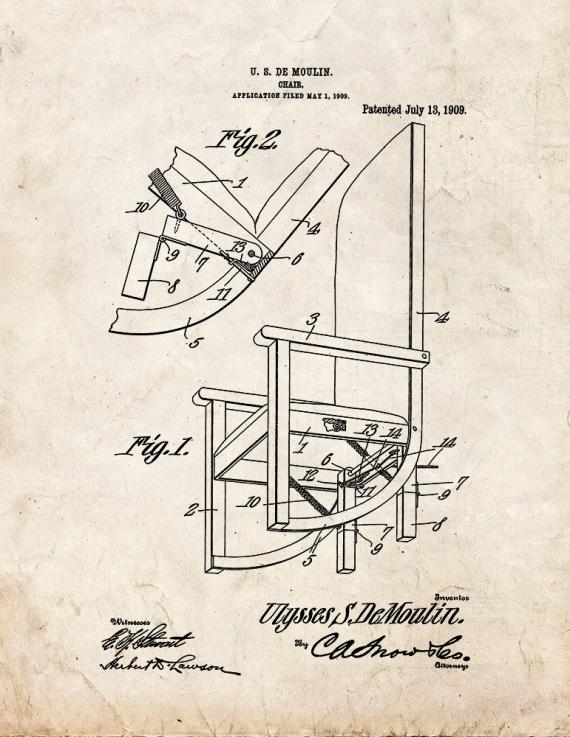 Moulin Magic Chair Patent Print