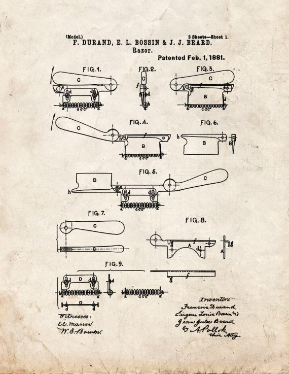Razor Patent Print
