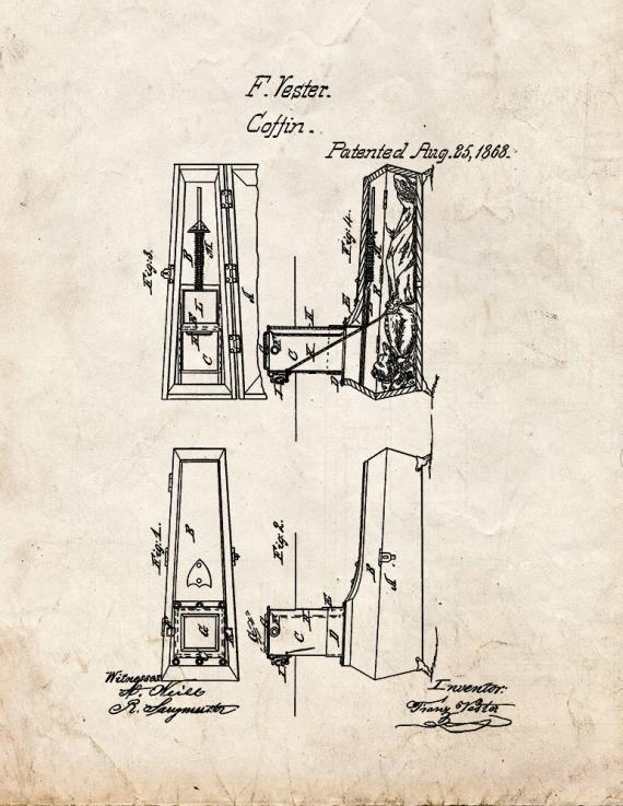 Coffin Patent Print