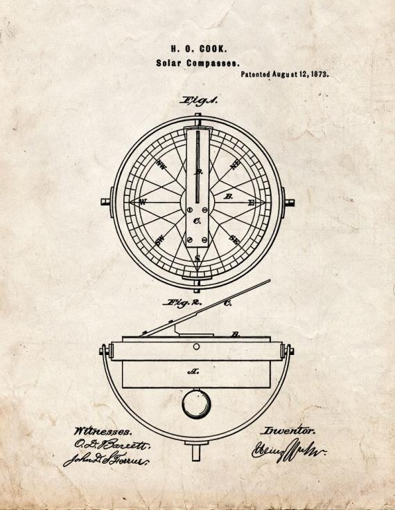 Solar Compass Patent Print