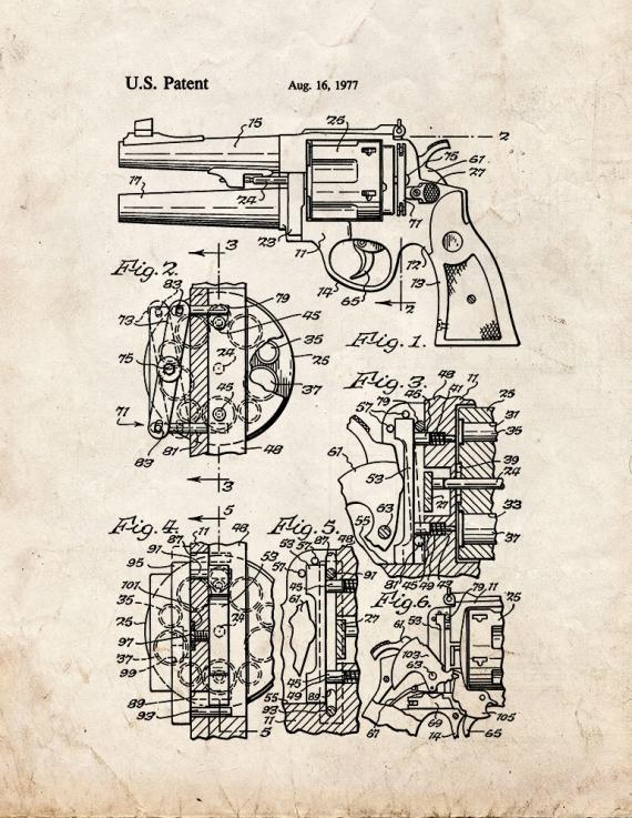 Dual-barrel Pistol Patent Print