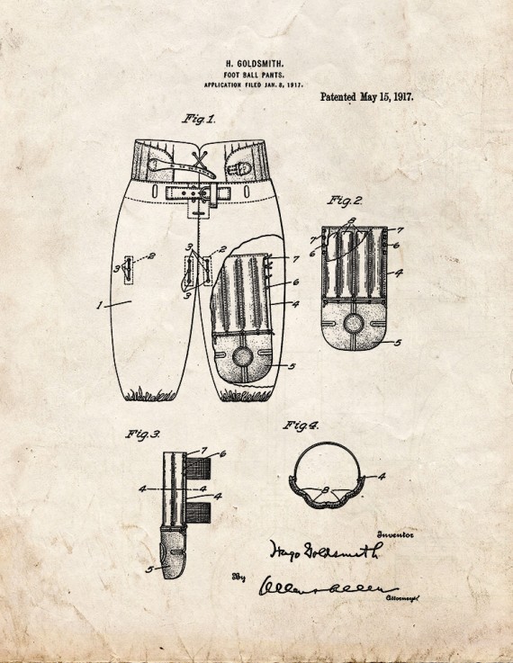 Football Pants Patent Print