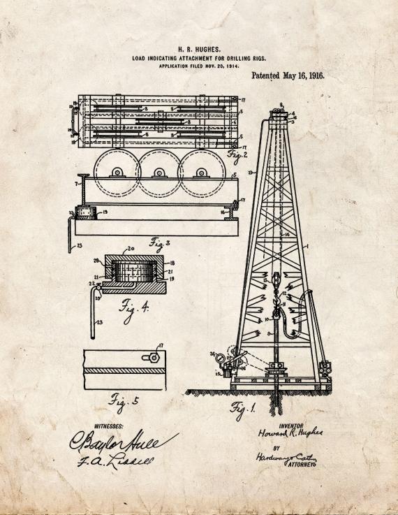Load-indicating Attach For Drilling Rigs Patent Print