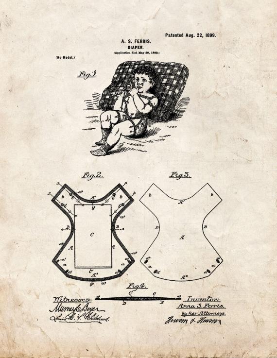 Diaper Patent Print