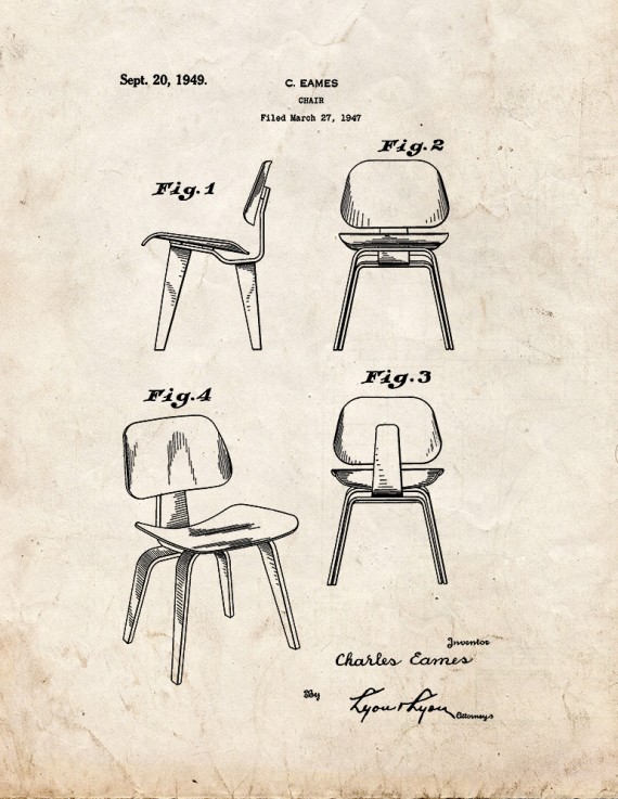Chair Patent Print