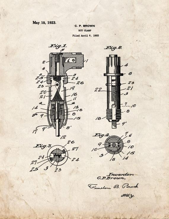 Bit Clamp Patent Print