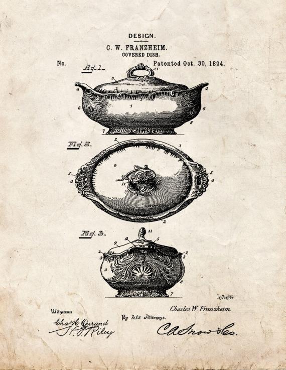 Covered Dish Patent Print
