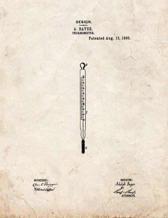 Thermometer Patent Print
