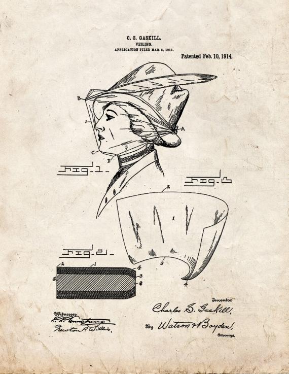 Veiling Patent Print