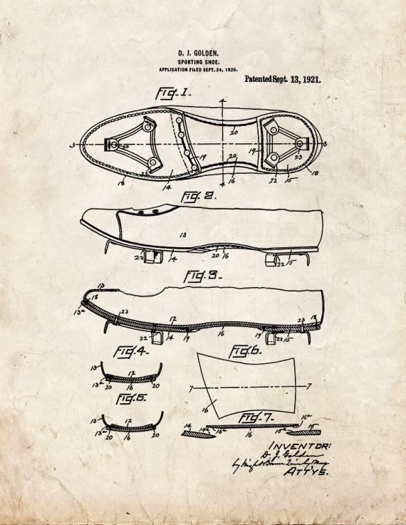 Sporting-shoe Patent Print