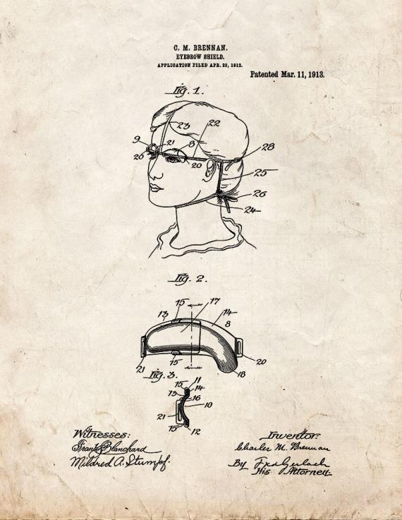 Eyebrow-shield Patent Print