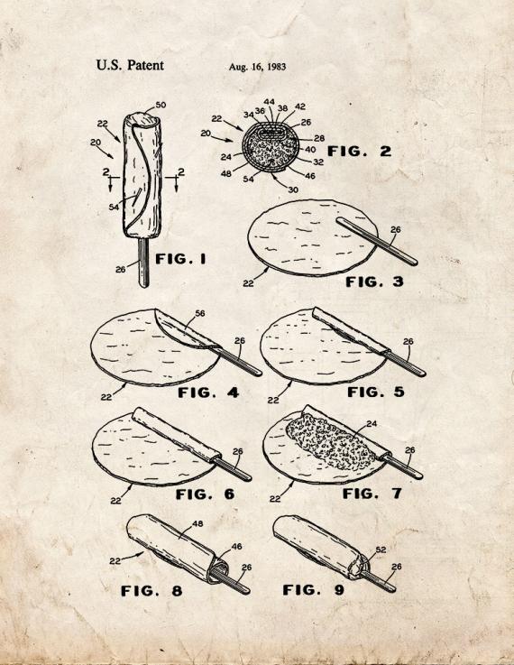 Readily Portable Burrito Patent Print