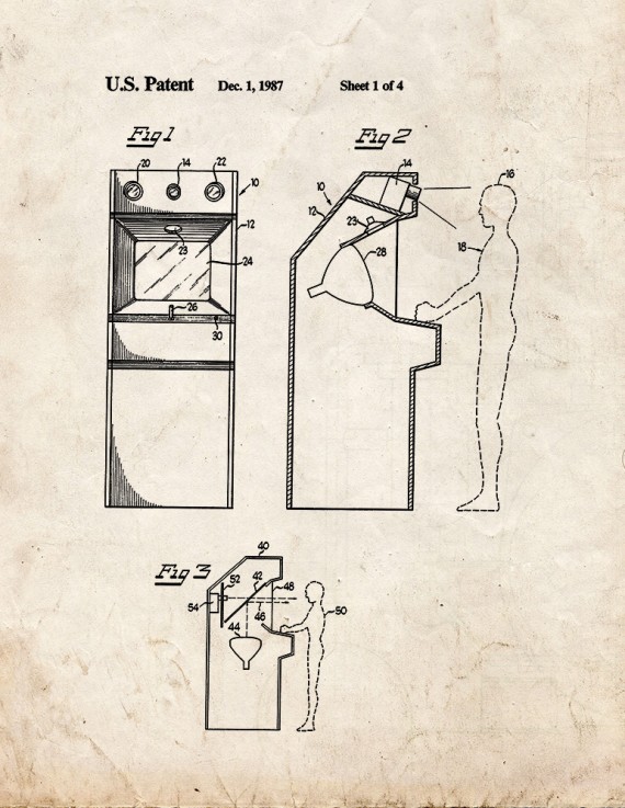Video Game Incorporating Digitized Images Patent Print