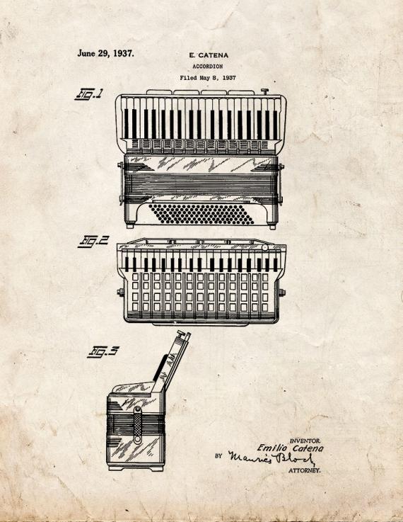 Accordion Patent Print