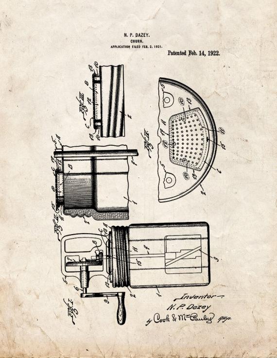 Churn Patent Print
