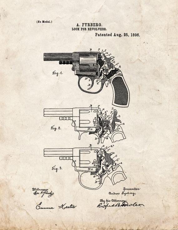 Lock For Revolvers Patent Print