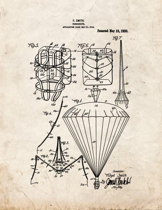 Parachute Patent Print