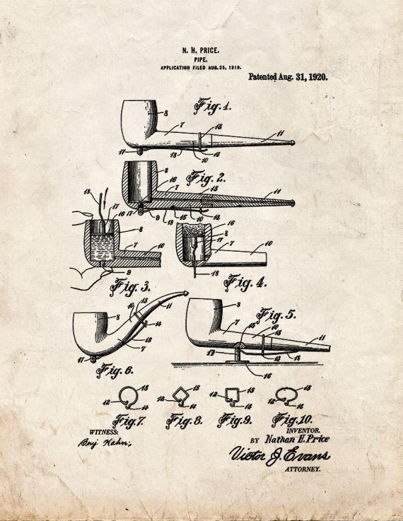 Pipe Patent Print
