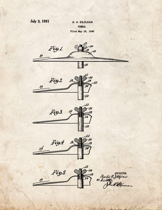 Cymbal Patent Print