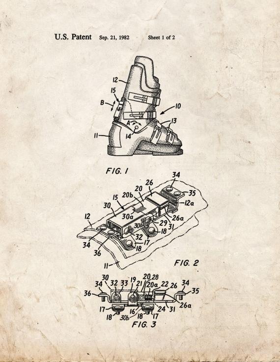 Forward Lean Adjuster For Ski Boots Patent Print