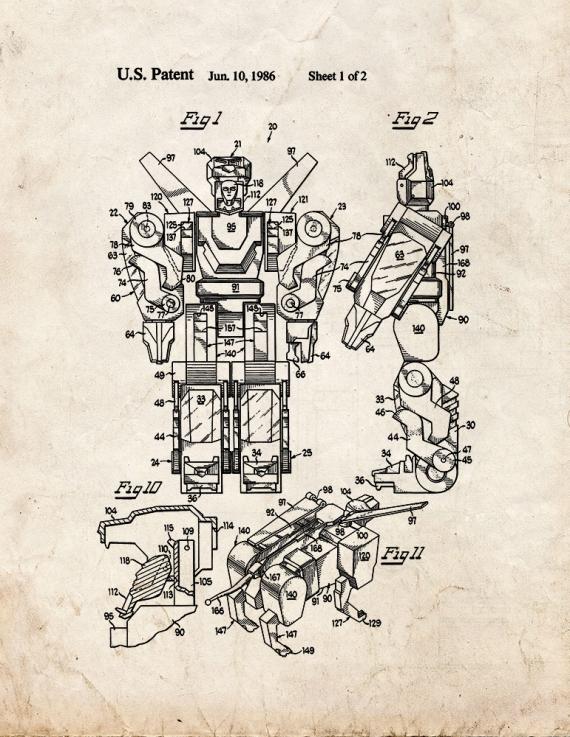 Composite Toy Vehicle Assembly Patent Print