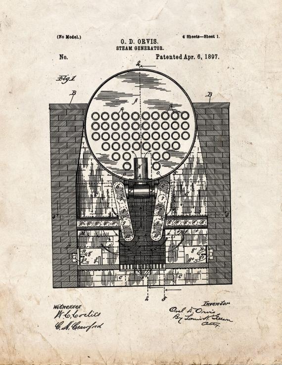 Steam Generator Patent Print