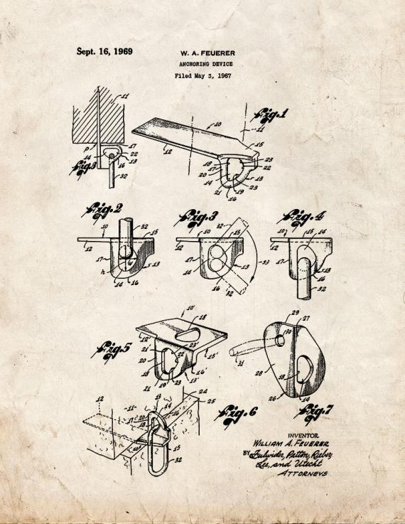 Anchoring Device Patent Print