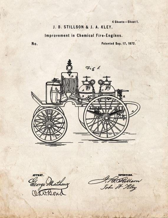 Chemical Fire-engine Patent Print