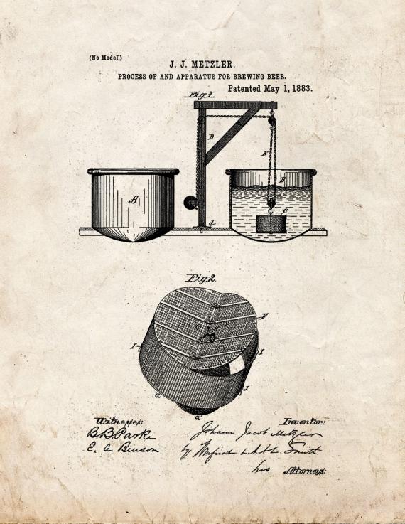 Process Of And Apparatus For Brewing Beer Patent Print