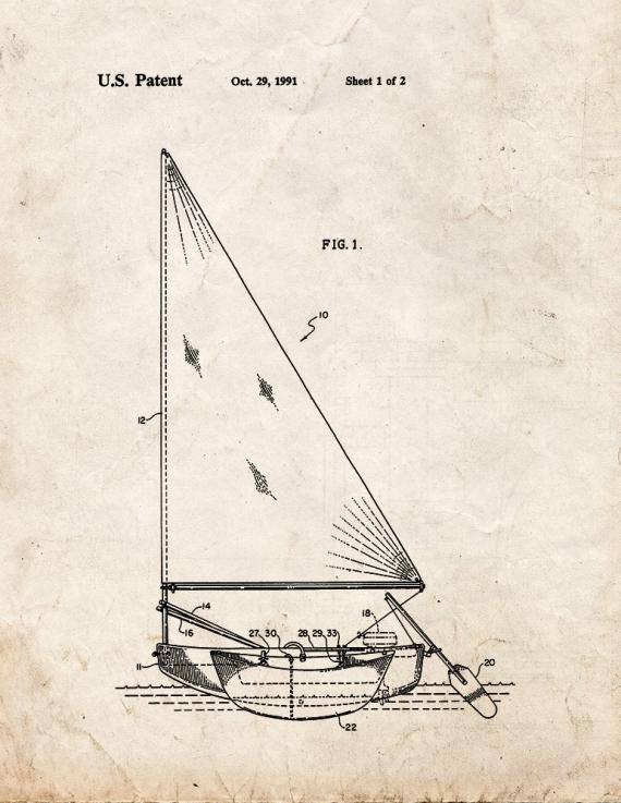 Sailboat Patent Print
