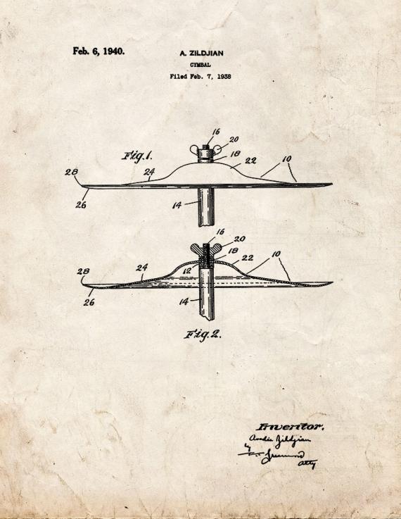 Cymbal Patent Print
