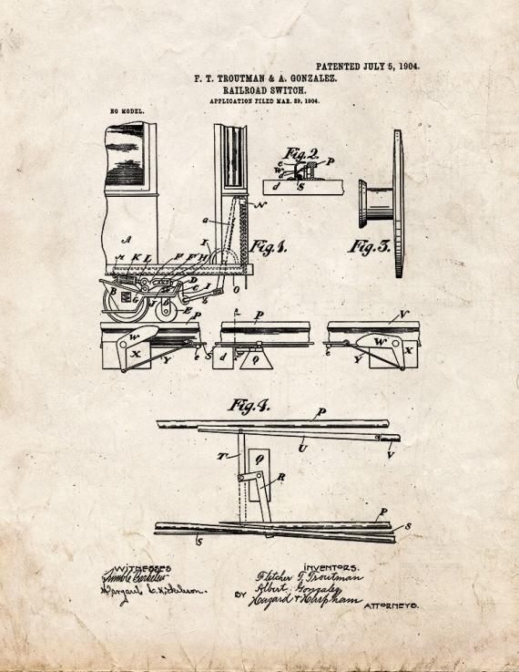 Railroad-switch Patent Print