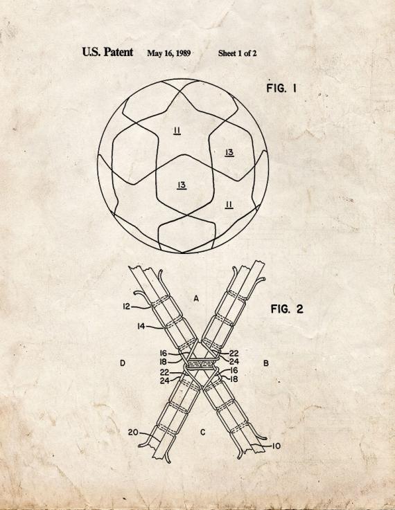 Soccer Ball Patent Print