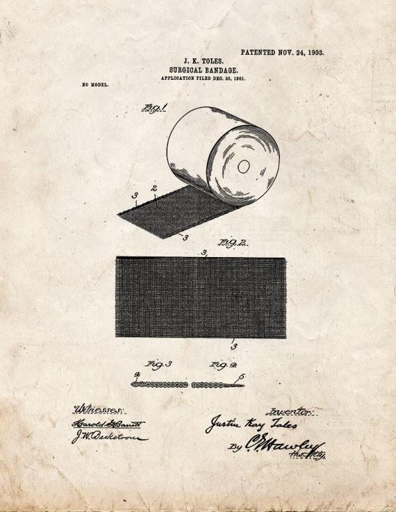 Surgical Bandage Patent Print