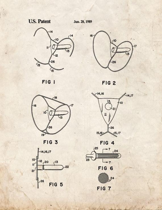 Female Condom Patent Print