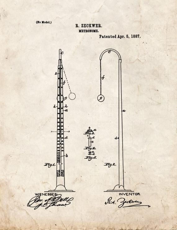 Metronome Patent Print