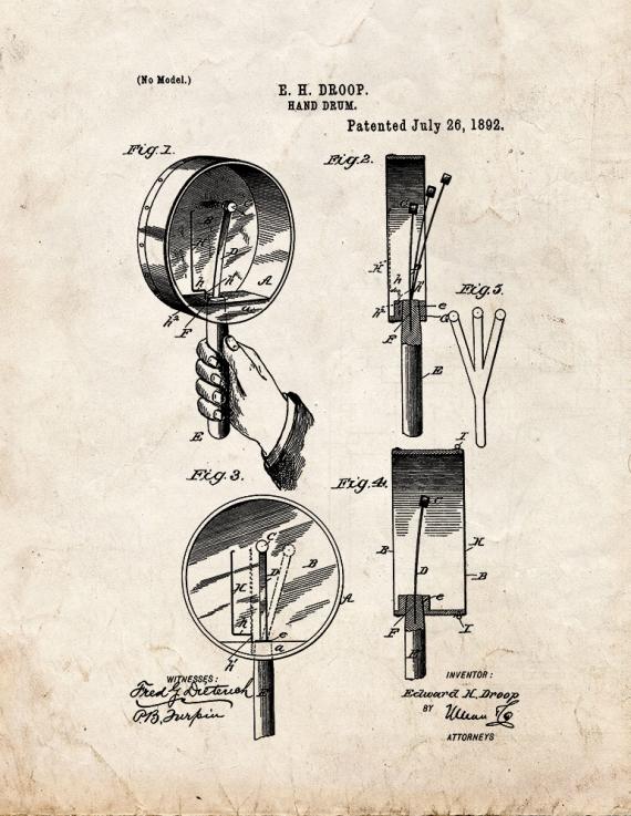 Hand-Drum Patent Print