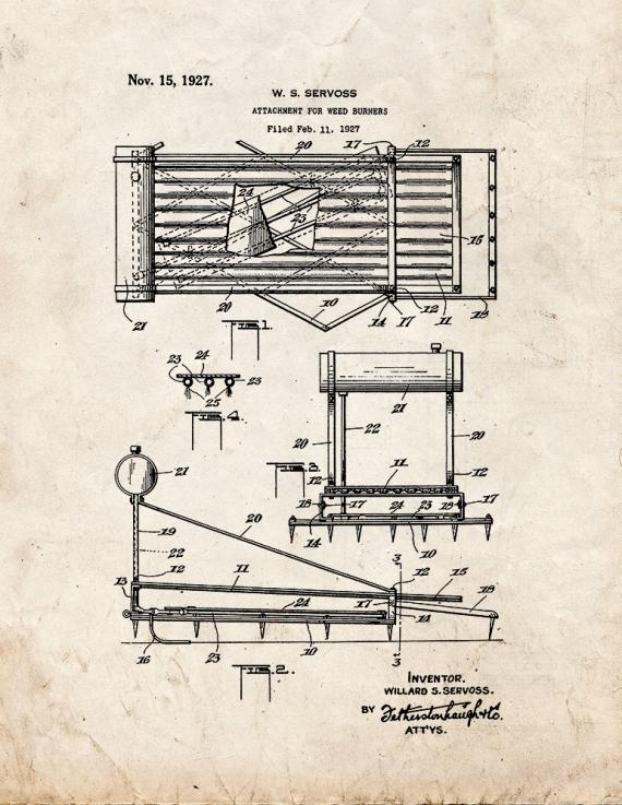 Attachment for Weed Burners Patent Print