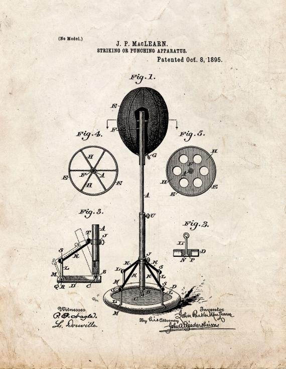 Striking or Punching Apparatus Patent Print