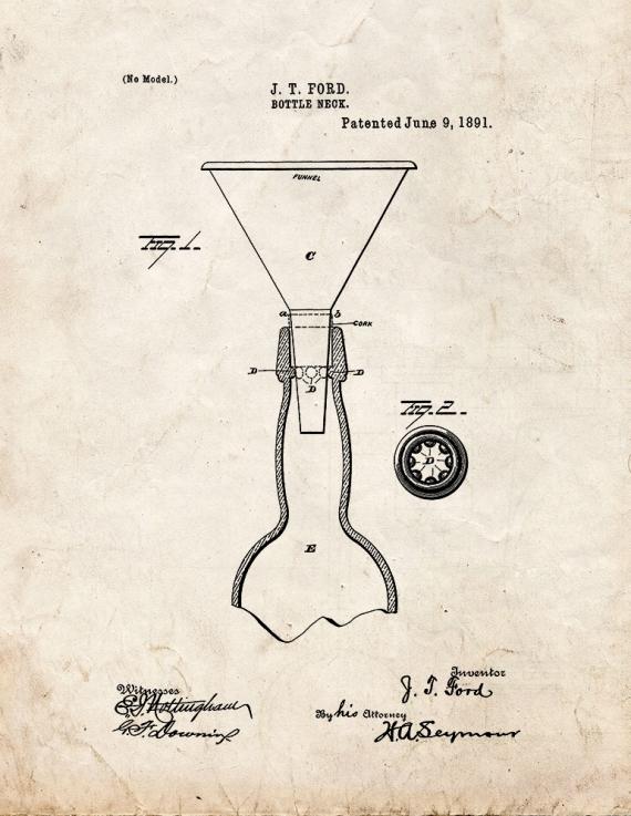 Bottle-Neck Patent Print