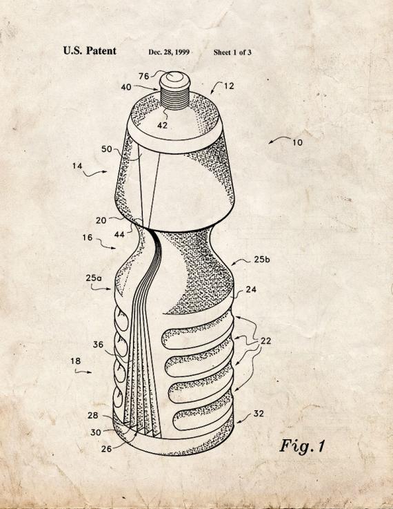 Sports Bottle Patent Print