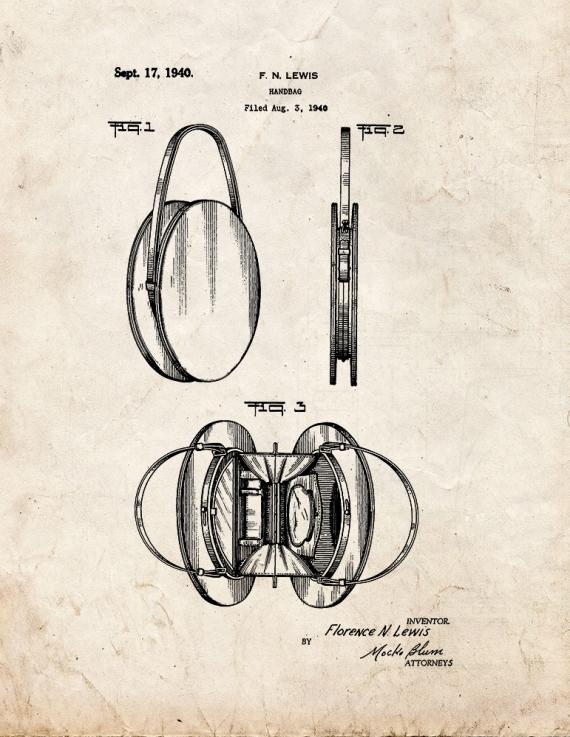 Handbag Patent Print