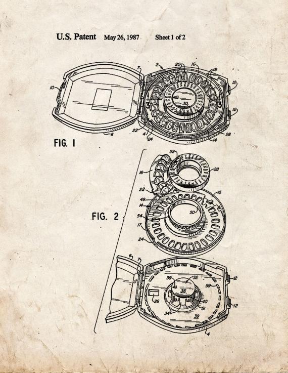 Tablet Dispenser Patent Print