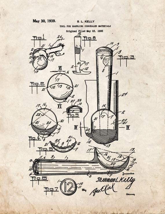 Ice Cream Scoop Patent Print