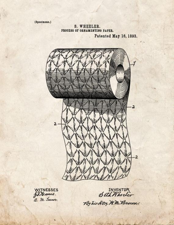 Toilet Paper Patent Print