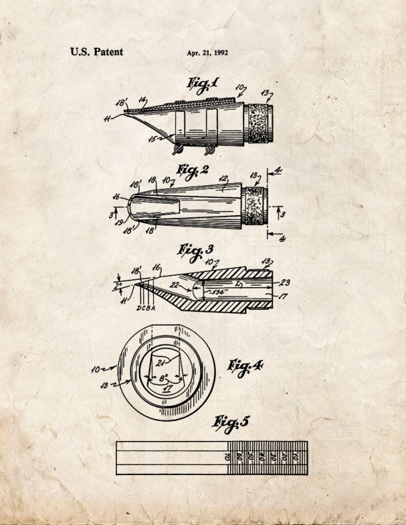 Clarinet Mouthpiece Patent Print