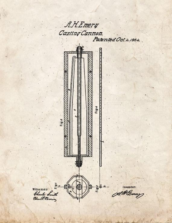 Casting Cannon Patent Print
